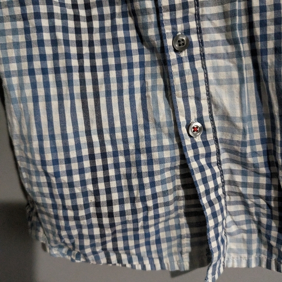 Levi strauss boys plaid blue button up long sleeve shirt size 4T - Picture 4 of 9